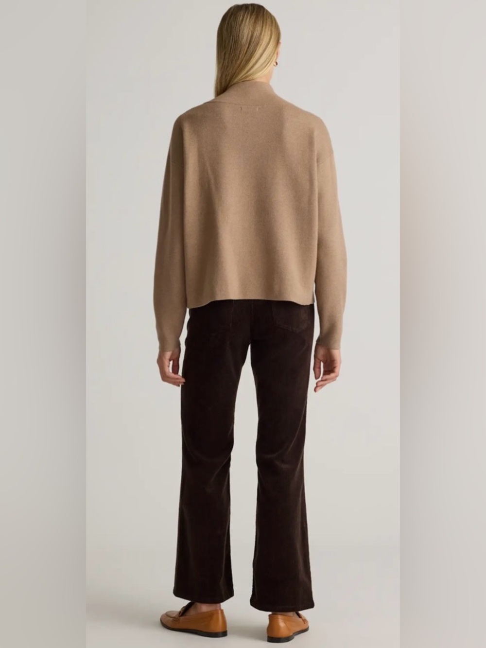 Quince Organic Stretch Corduroy Flare Pants In Espresso Size 10 - Picture 3 of 14